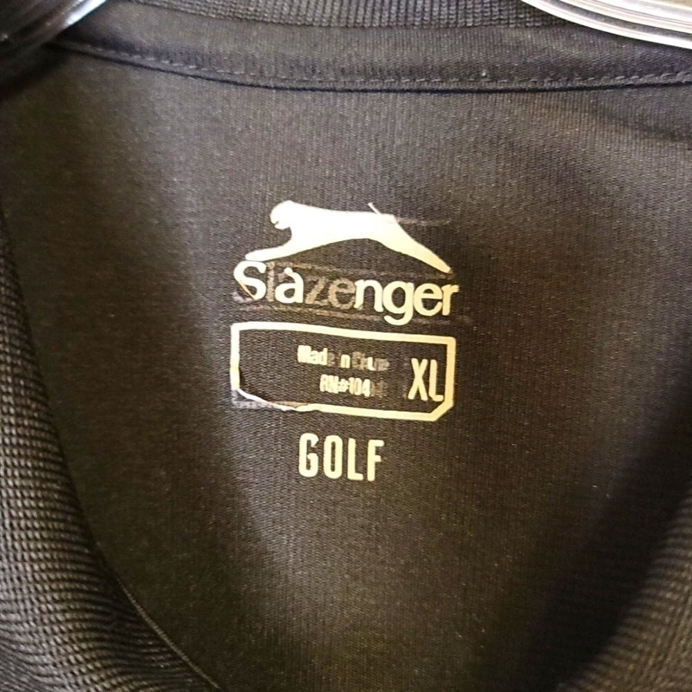 SLAZENGER Black Golf Athletic Polo Shirt size XL men's - Picture 3 of 5
